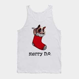 Merry No Cat Xmas Tank Top